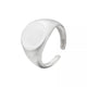 Bagues chevalières ovales en argent 925 (3 pcs)