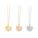 Collier en acier inoxydable en forme de cœur (6 pièces)