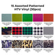 Vinyle thermocollant à motifs (30 pièces)