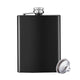 Flasque noire en acier inoxydable (8 oz)