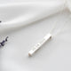 Collier barre verticale en acier inoxydable argenté (6 pièces)