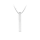 Collier barre verticale en acier inoxydable argenté (6 pièces)