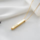 Collier barre verticale en acier inoxydable doré (6 pcs)