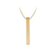 Collier barre verticale en acier inoxydable doré (6 pcs)