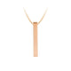 Collier barre verticale en acier inoxydable or rose (6 pcs)