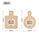 Ouvre-bouteille magnétique rond et carré en bois (2 pcs)