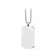 Collier pendentif militaire en acier inoxydable argenté (6 pièces)