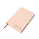 Carnet en cuir PU gravable dégradé rose pâle vers or