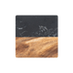Sous-verres carrés en marbre noir et bois (4 pcs)