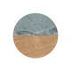 Sous-verres en marbre et bois (4 pièces)