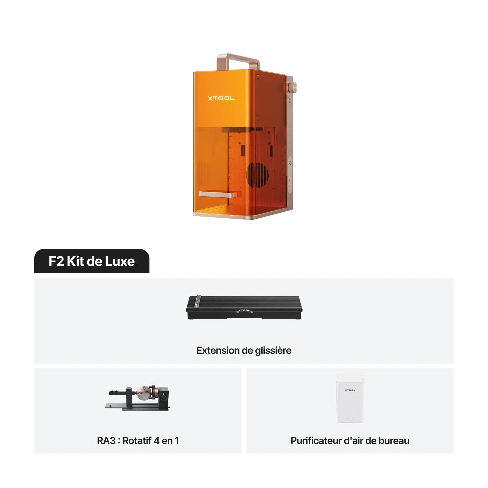xTool F2 – Graveur Laser Portable Double Laser IR 5 W et Diode 15 W