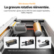 xTool RA3 / RA3 Lite : Gravure rotative intelligente pour bagues, gobelets et ornements