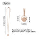 Collier rotatif en acier inoxydable or rose (3 pcs)