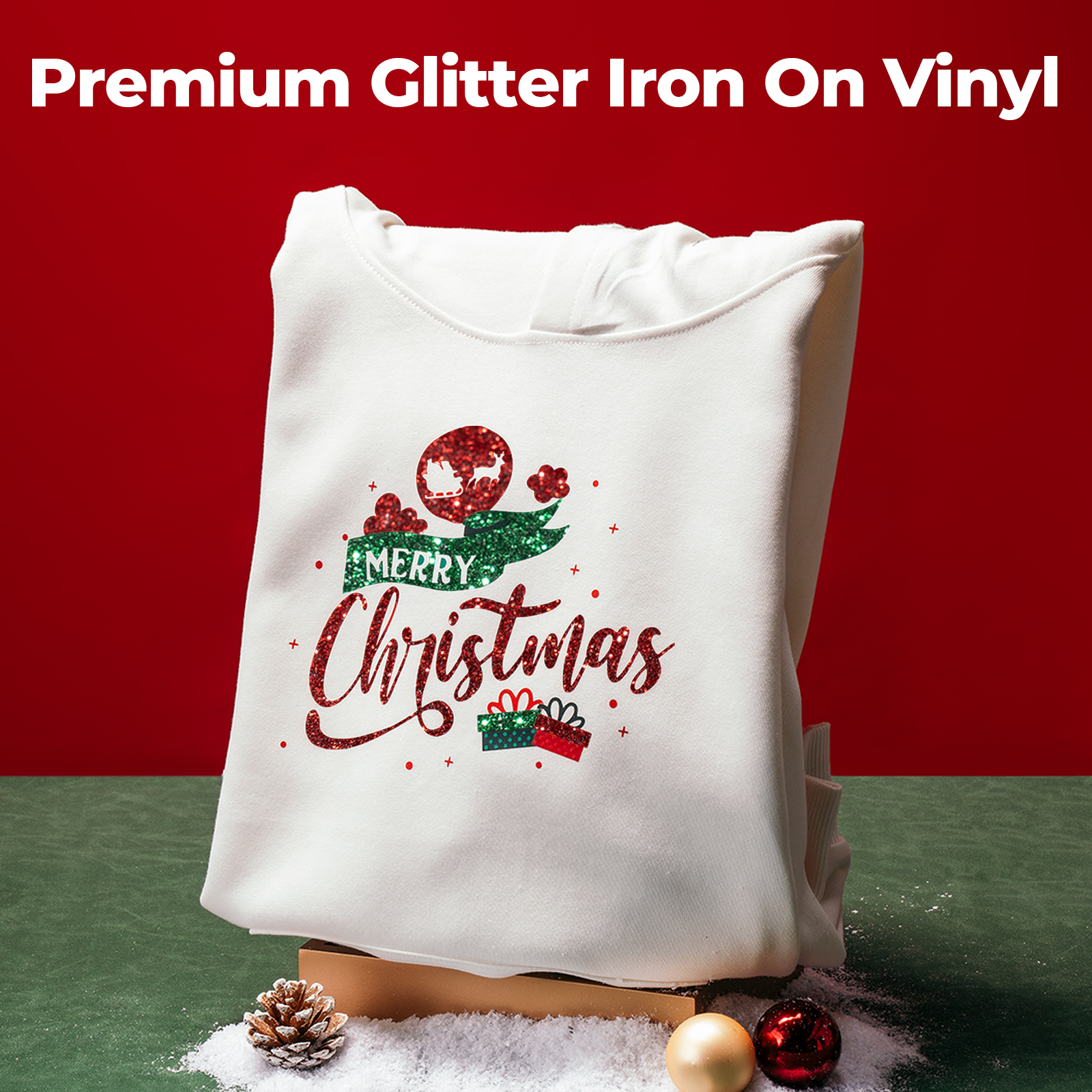 Rouleau de Vinyle de Transfert Thermique Paillettes Bleu Marine HTV