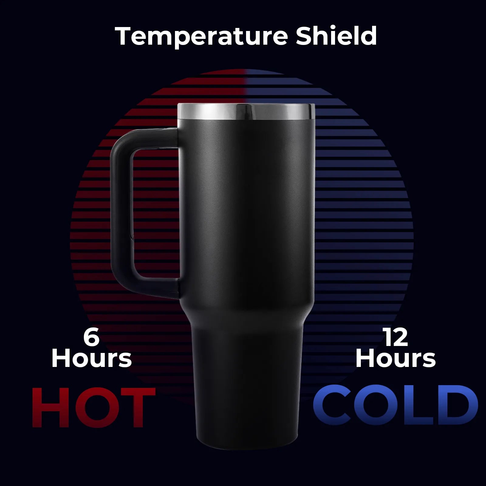 Gobelet en acier inoxydable de 40oz avec poignée amovible