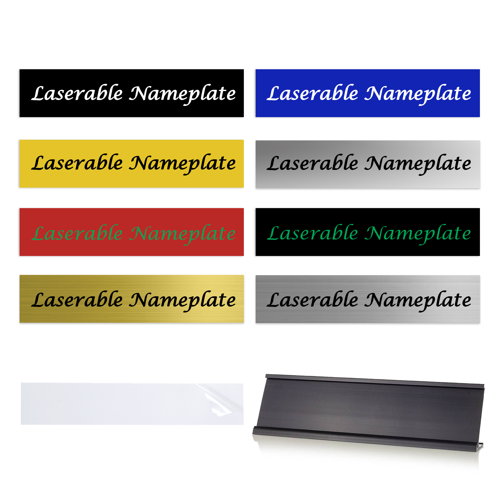 Kit d'essai de plaque nominative en plastique bicolore pour gravure laser (13 pièces)