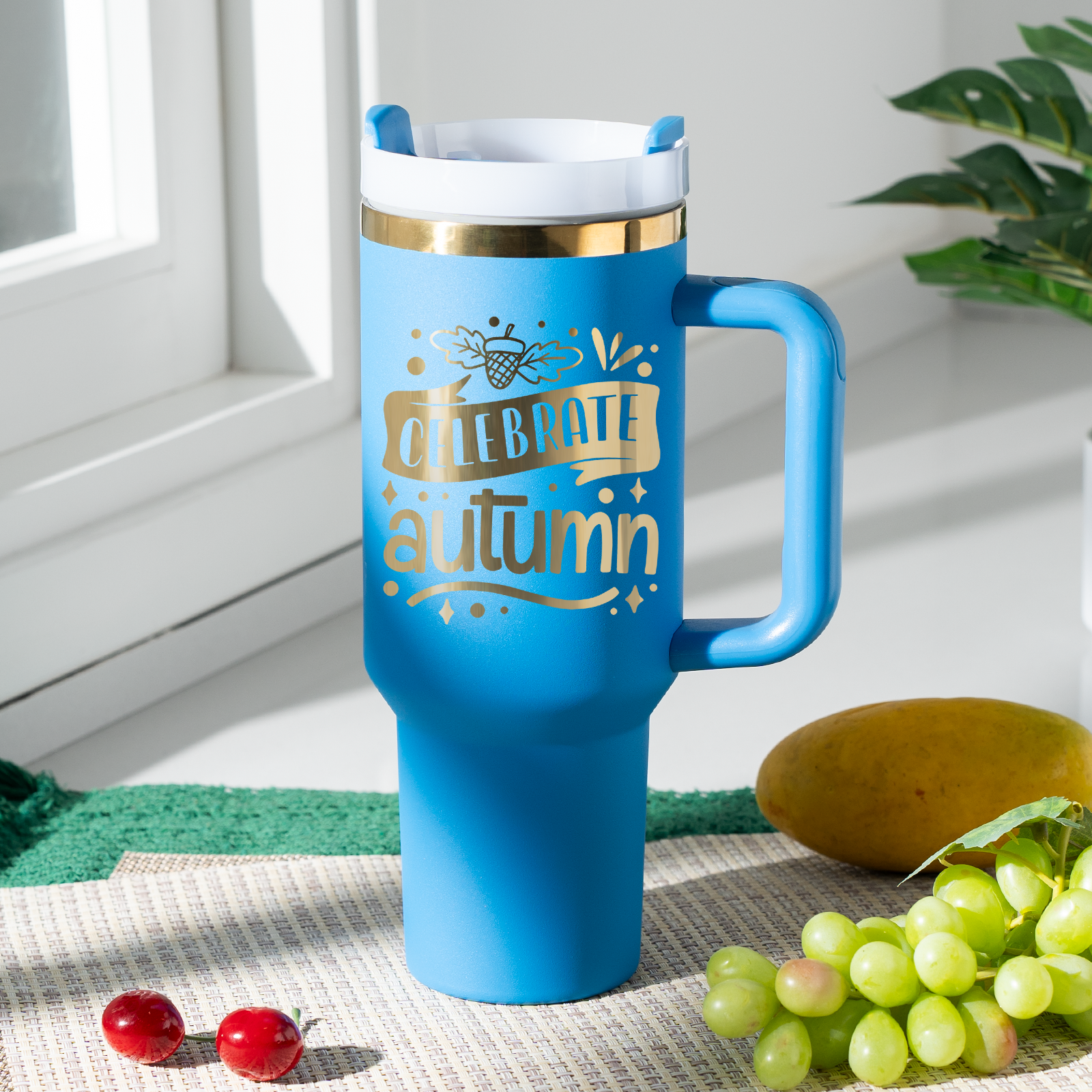 Gobelet en acier inoxydable de 40oz avec poignée amovible