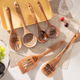Ustensiles de cuisine en bois (10 pièces)