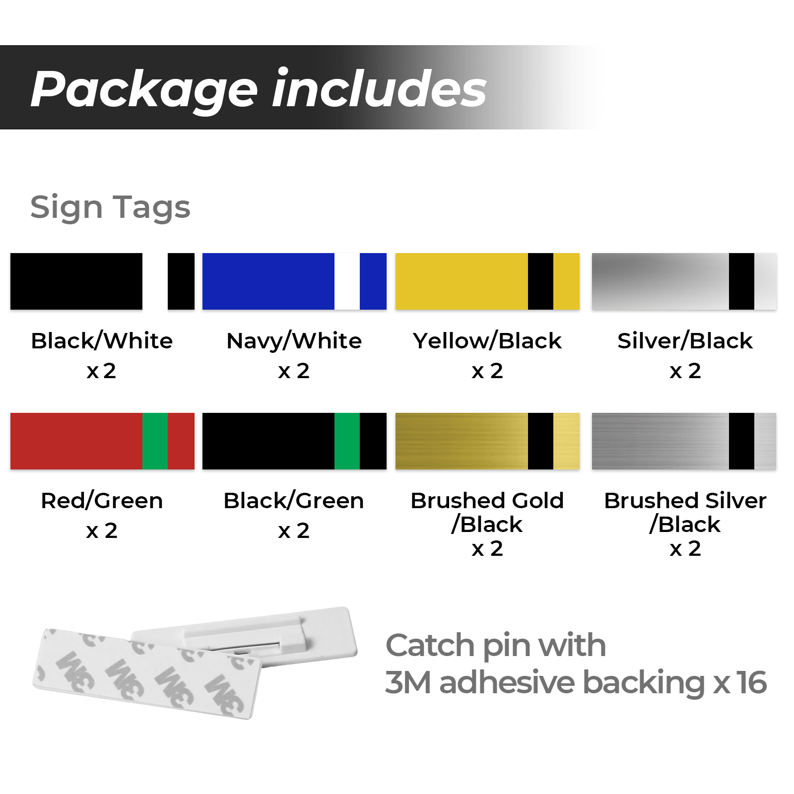 Kit d'essai de gravure laser pour étiquettes en plastique bicolores (16pcs)