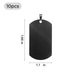 Pendentif militaire en acier inoxydable noir (10 pièces)
