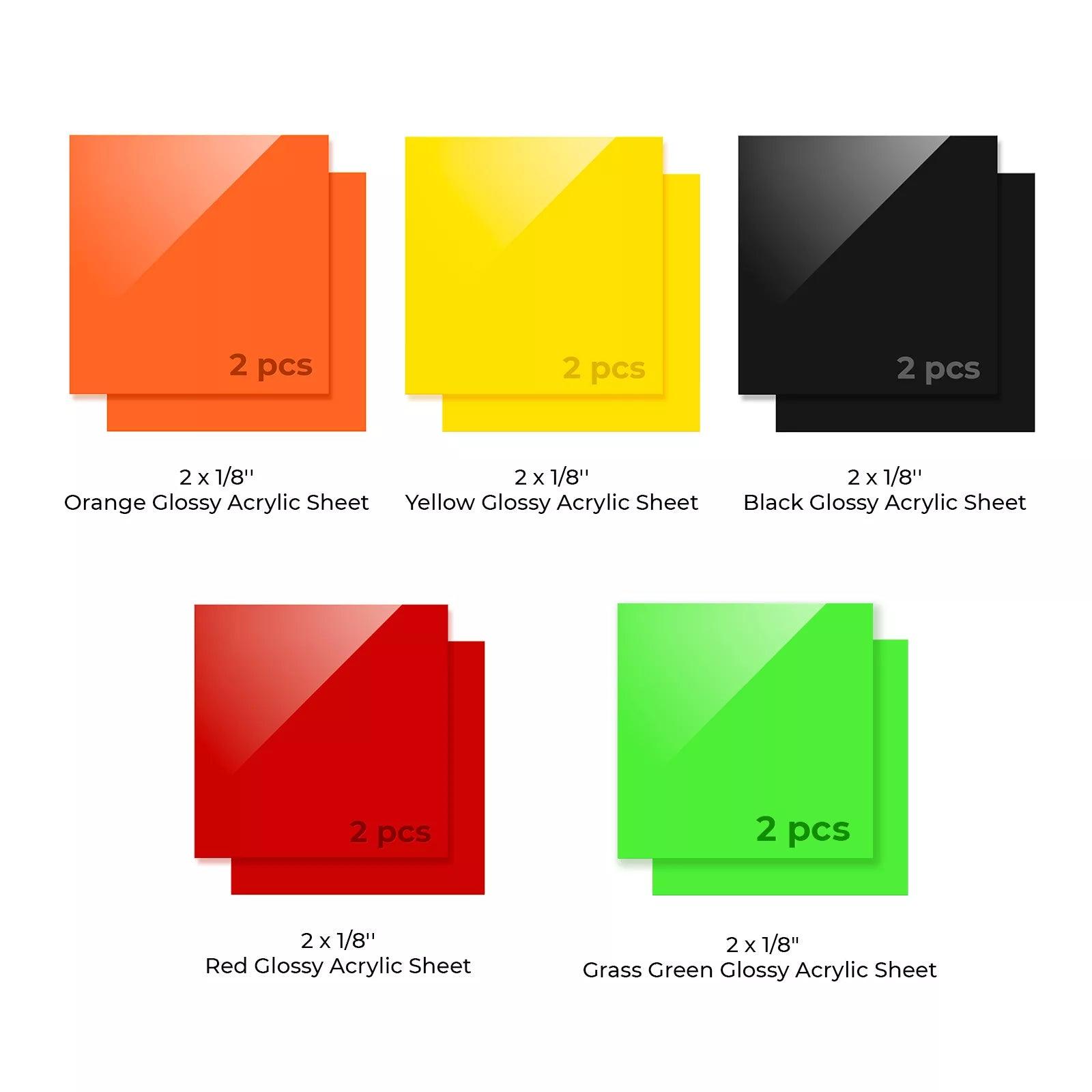 Kit d'essai de plaques en acrylique de 3 mm (10 pièces) - xTool France Store