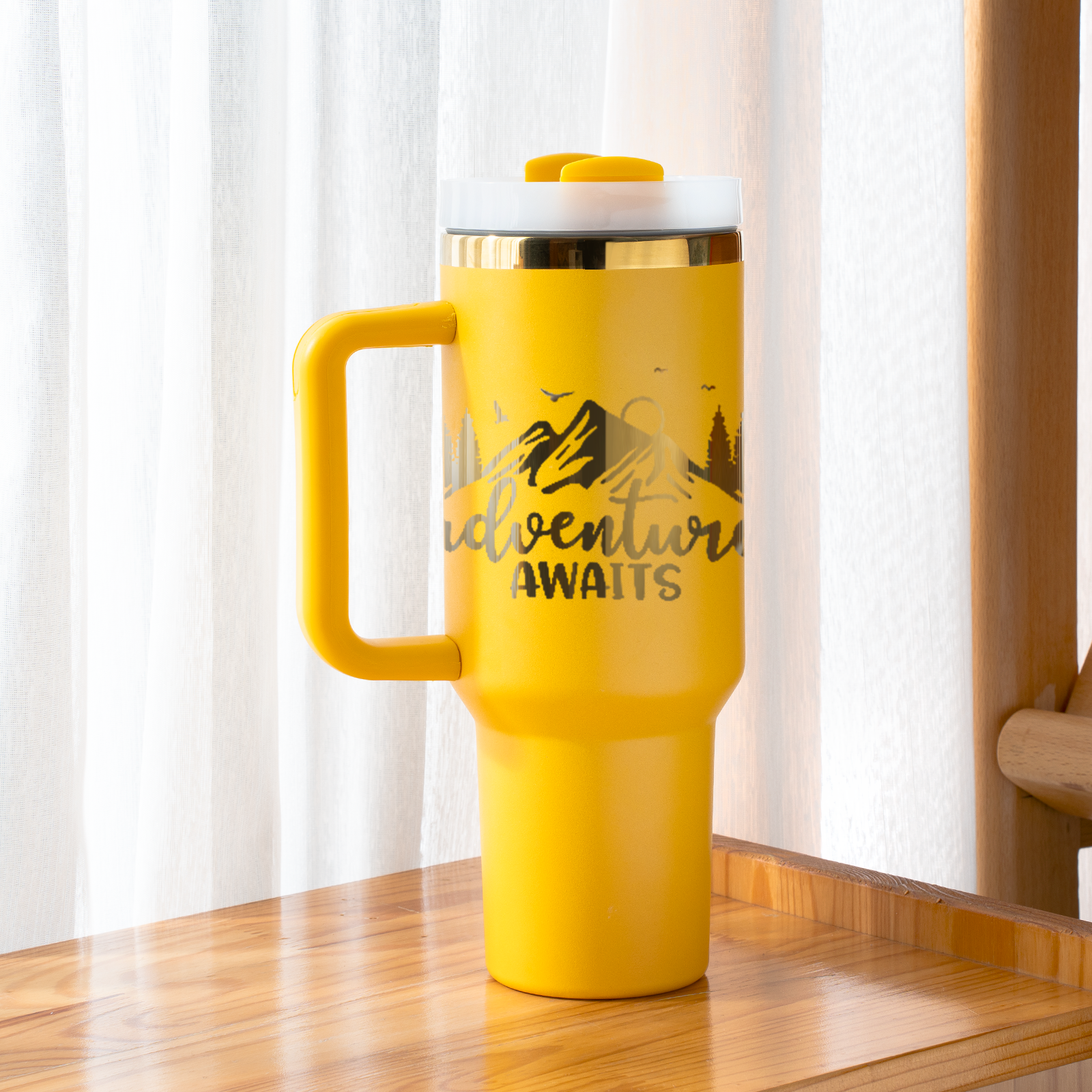 Gobelet en acier inoxydable de 40oz avec poignée amovible