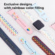 Bracelets Apple Watch en silicone avec remplissage arc-en-ciel laserable (neo) - xTool France Store