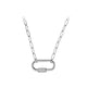 Collier mousqueton en acier inoxydable argent (3 pcs)