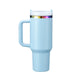 Gobelet en acier inoxydable bleu pastel à irisé avec poignée amovible (1,18 L)