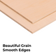 Feuilles de contreplaqué en bouleau 3 mm x 30,5 cm x 61 cm (6 pièces)