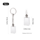 Porte-clés rectangulaire en cristal K5 avec LED multicolores (10 pcs)