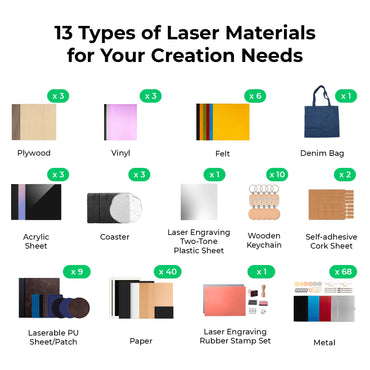 Kit Ultime de Matériaux pour Laser (155 pièces)