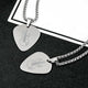 Pendentifs médiator de guitare en acier inoxydable (10 pcs)