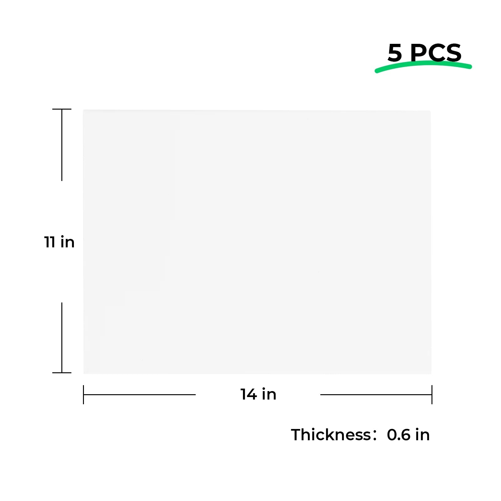 Toiles blanches tendues (5 pièces) 8