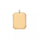 Pendentif carré embossé en acier inoxydable (10 pcs)
