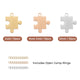 Pendentif puzzle en acier inoxydable (30 pcs)