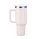 Tasse en acier inoxydable avec poignée (40 oz), du rose à l’effet irisé lumineux dans l’obscurité
