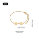 Bracelet patte de chien en acier inoxydable doré (3 pcs)