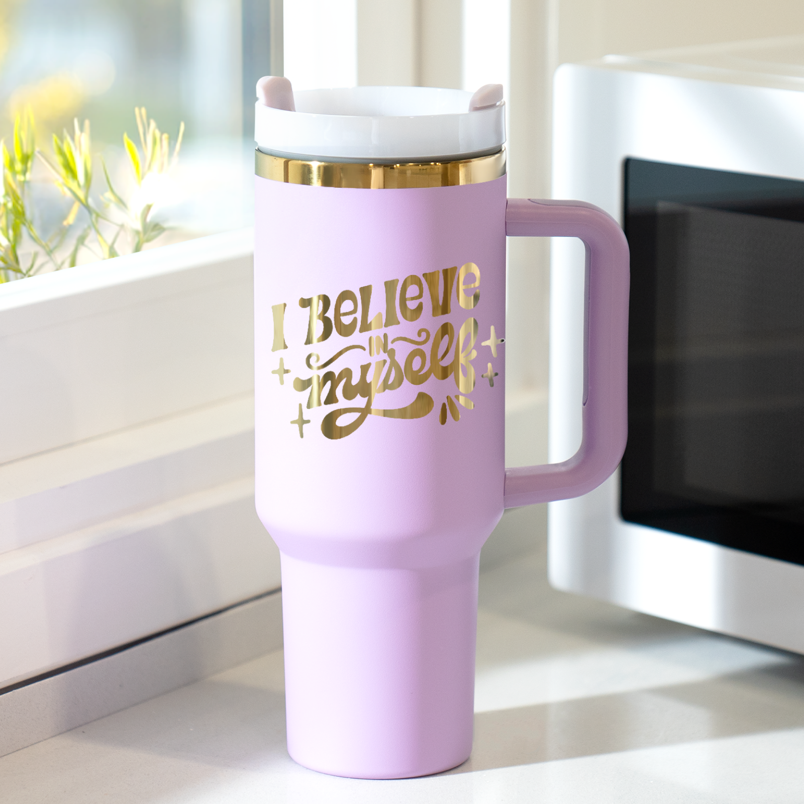 Gobelet en acier inoxydable de 40oz avec poignée amovible