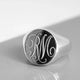 Bagues chevalières ovales en argent 925 (3 pcs)