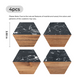 Sous-verres hexagonaux en marbre noir et bois (4 pcs)