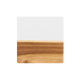 Sous-verres carrés en marbre blanc et bois (4 pcs)