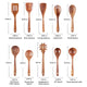 Ustensiles de cuisine en bois (10 pièces)