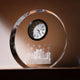 Cristal K9 en forme d’arche avec horloge