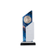 Trophée en verre coloré et alliage d’aluminium avec socle (1 pc)