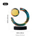 Trophée en cristal K5 à tourbillon coloré avec socle en marbre