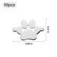 Pendentifs patte de chien en acier inoxydable (10 pcs)