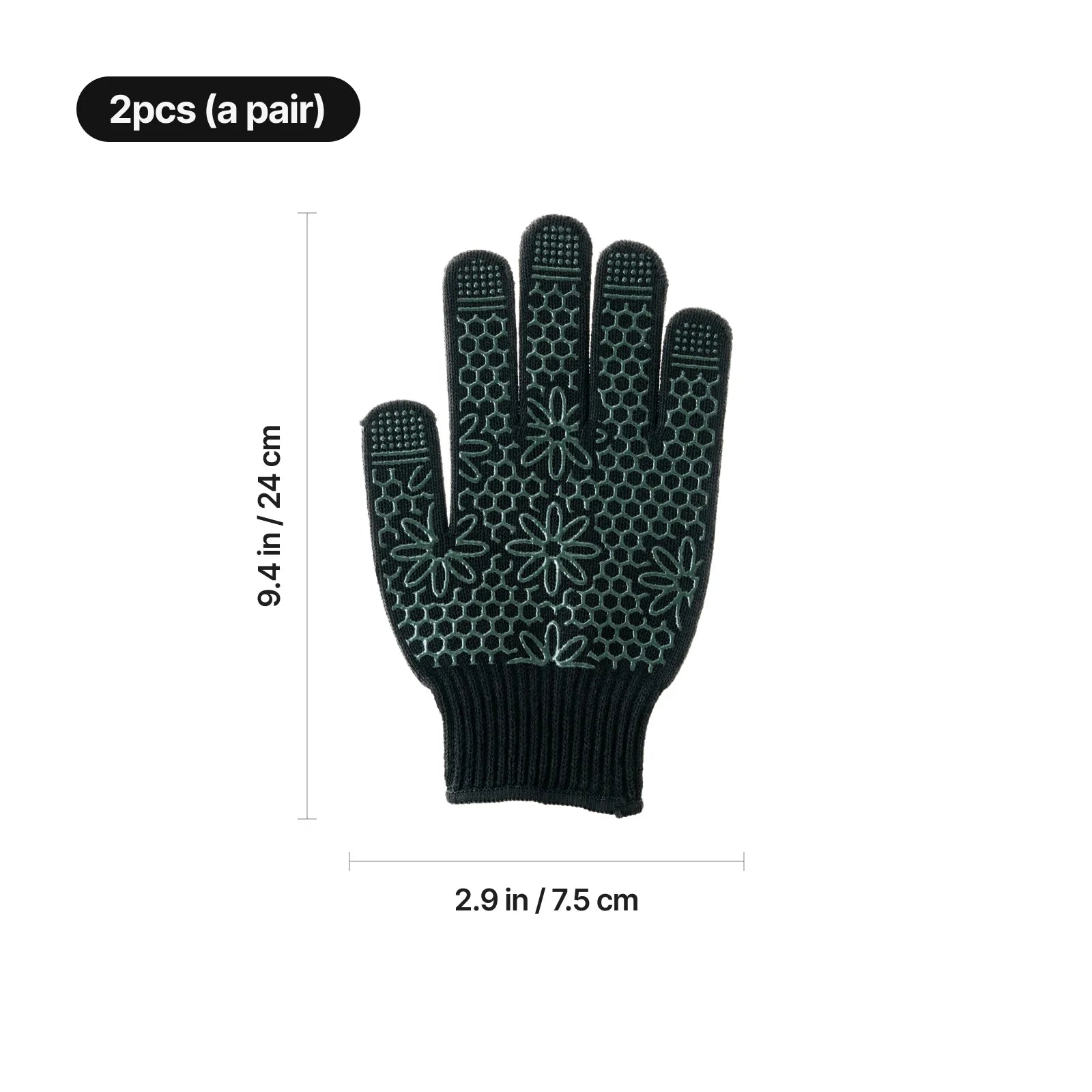 Extended cuff heat resistant gloves 02