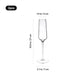 Flûte à champagne en verre (2 pcs)