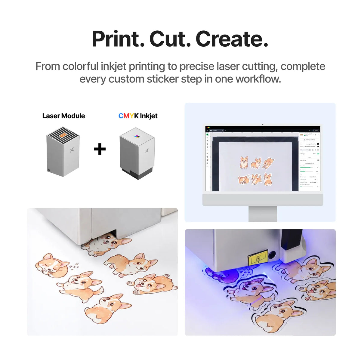 Papier autocollant translucide effet vélin jet d’encre (25 pcs) Sélection xTool